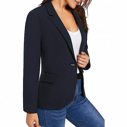 Blazer Damen Elegant Jacke Damen Herbst Business Outfit Cardigan Langarm Arbeit Büro Jacken Outwear Festlich Blazerjacke Mantel Casual Slim Fit Anzug Sakko von Skang