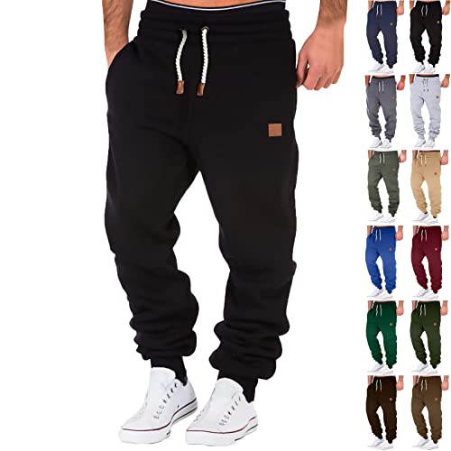 Jogginghose Herren Sporthose Lang Jogger Sweatpants Trainingshose Fitness Slim Fit Hose Freizeithose Streetwear Männer Trainingshose Freizeithose mit Taschen Fitnesshose von Skang