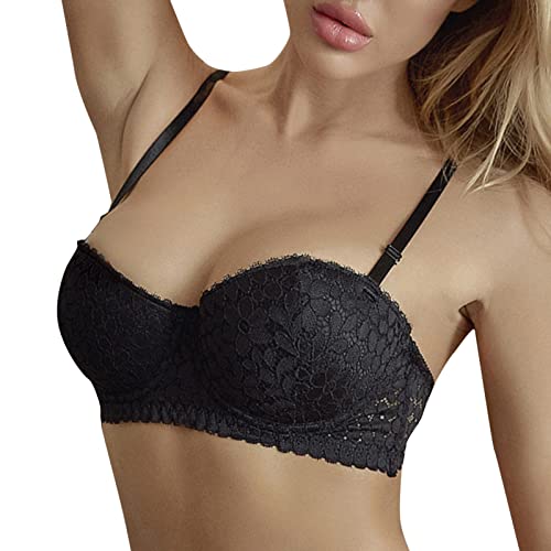 Skang Damen-BHS Damen-Spitze Spitzenunterwäsche Spitzenunterwäsche Bandeau-BH Damen Set Kleidung von Skang