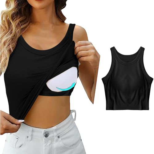 Skang sonderangebote Heute Damen Stretch unterhemd Basic Tank Tops Workout unterhemden Tops Damen Tank Tops mit Regal BH Racerback Tank top Stretch unterhemden von Skang