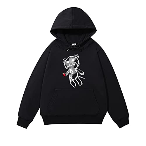 Skateboard Frog Kapuzenpullover Homme Kapuzenpullover Sweatshirts y2k Goth Niedlicher Baumwollpullover Damen Chic von Skateboard Frog