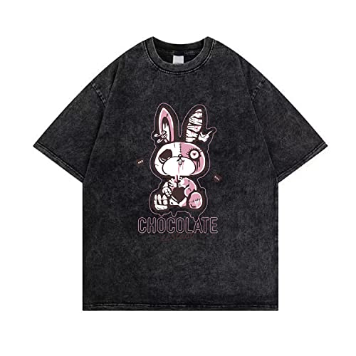 Unisex T-Shirts für Erwachsene Goth T Shirt Y2K Neuheit Harajuku Grafik Tops Distressed Anime Kleidung von Skateboard Frog