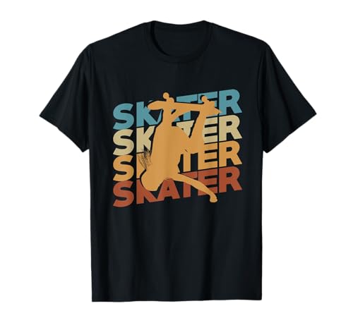 Skateboard Tshirt für Kinder Herren Skater Sk8ing Longboard T-Shirt von Skateboard Geschenk Sk8ing Halfpipe Retro Skater