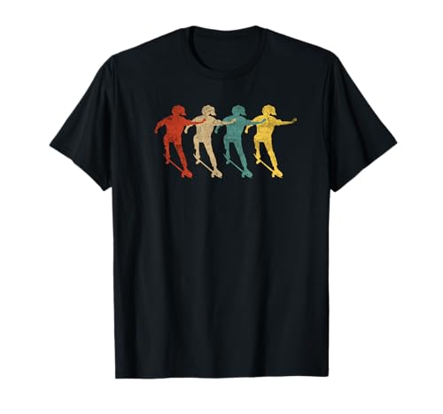 Skateboarding Mädchen Vintage Skateboarder T-Shirt Skateboarding Mädchen Vintage Skateboarder T-Shirt von Skateboard Kleidung für Skater