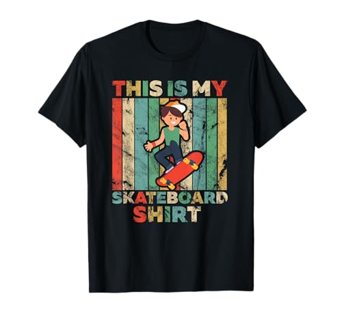 Das ist mein Skateboard Retro Junge Mädchen Design T-Shirt von Lustige Skateboard Designs