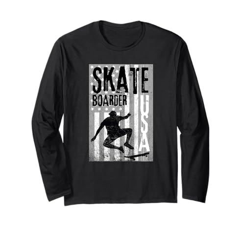 Skateboarder Skateboarding Skateboards Jugend Männer Frauen Kinder Langarmshirt von Skateboarder USA Skateboarding Apparel