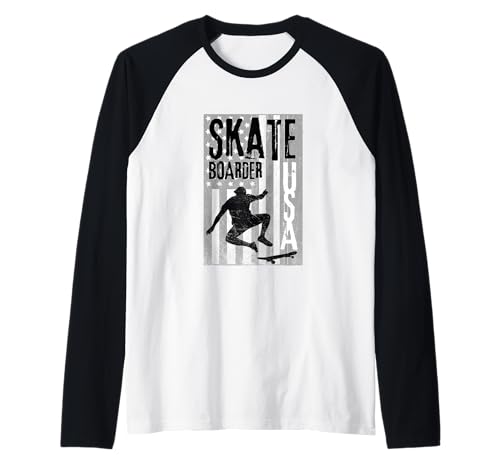 Skateboarder Skateboarding Skateboards Jugend Männer Frauen Kinder Raglan von Skateboarder USA Skateboarding Apparel