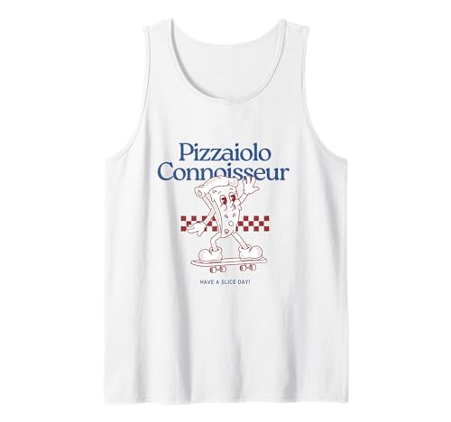 Pizzaiolo Kenner Lustige Pizza auf Skateboard Herren Teen Boy Tank Top von Skating Pizza for Men Women Boys Girls Teens Dads