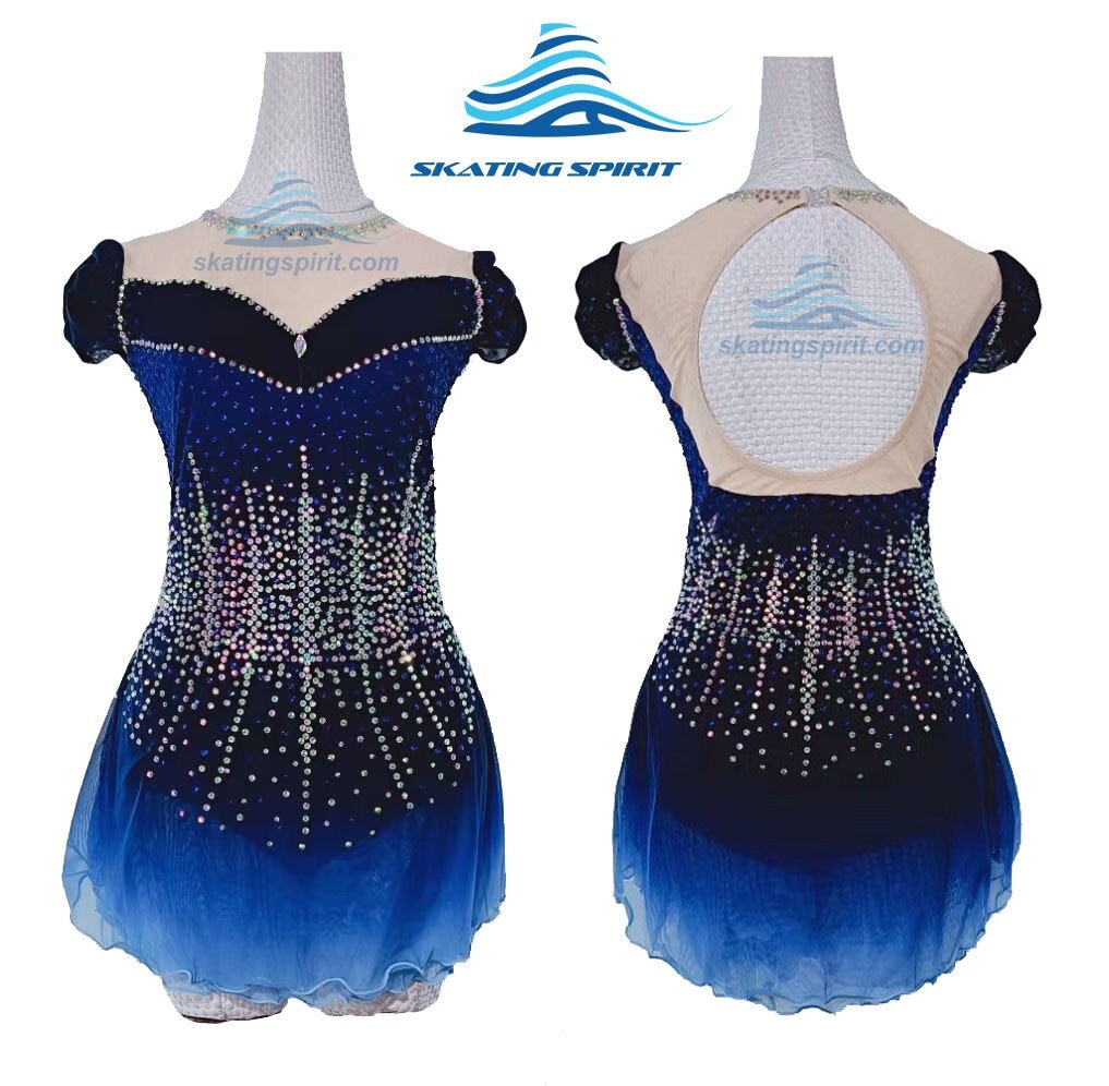 Maßgefertigtes Mädchen Und Damen Eiskunstlaufkleid, Tanzkostüm - Sd217 von SkatingSpirit