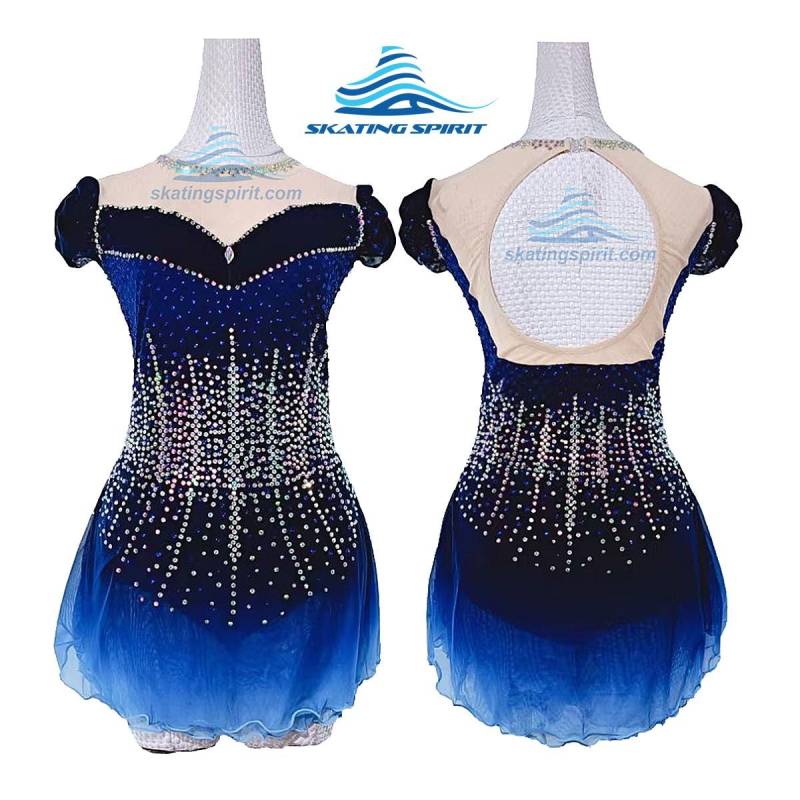 Maßgefertigtes Mädchen Und Damen Eiskunstlaufkleid, Tanzkostüm - Sd217 von SkatingSpirit