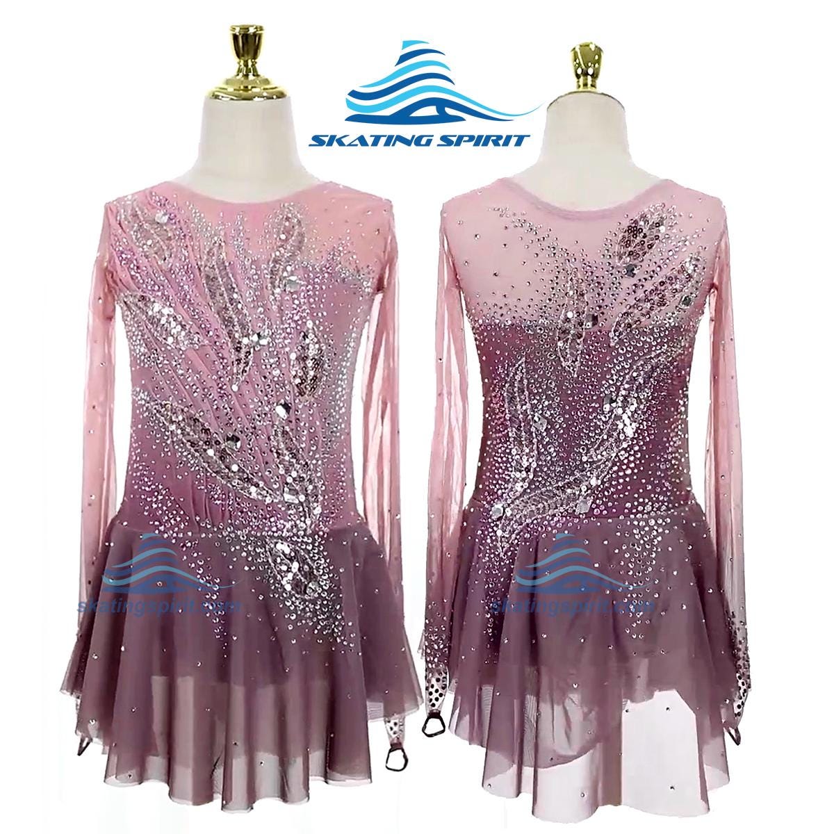 Maßgefertigtes Mädchen Und Damen Eiskunstlaufkleid, Tanzkostüm - Sd237 von SkatingSpirit