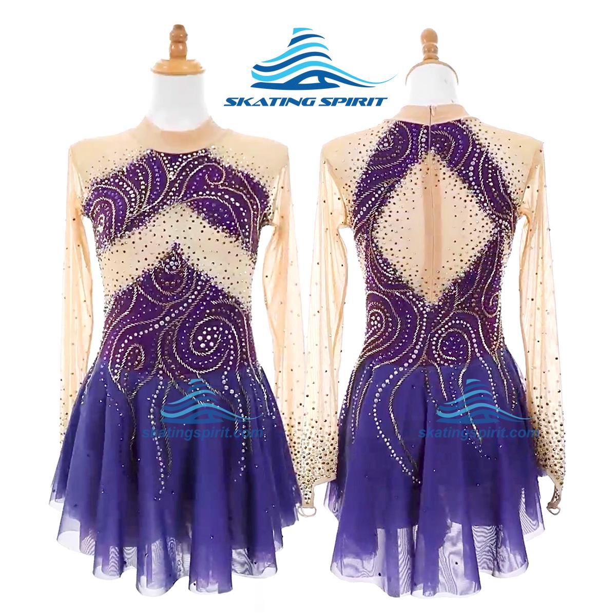 Maßgeschneidertes Mädchen Und Damen Eiskunstlaufkleid, Tanzkostüm - Sd032 von SkatingSpirit