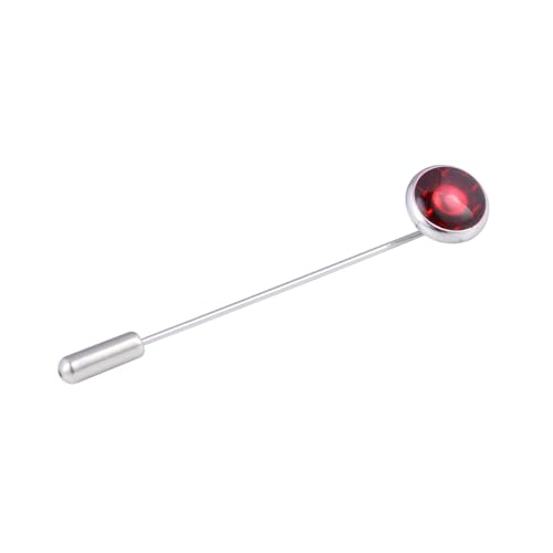 Brosche Silberne Rot-Brosche, Kohlefaser Messing Brosche 56X11 MM von Skcess