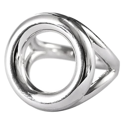 Damen Ring Sterlingsilber, Fidget Ring Silber Runder Hohlraum Geschenke für Damen Frauen Freundin Größe 56 (17.8) von Skcess