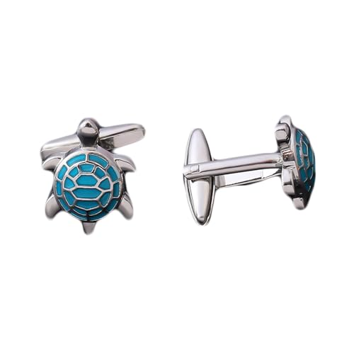 Skcess Hemd Manschettenknöpfe Herren Blau, Manchettenknoepfe Herren Schildkröten-Emaille Legierung Manchettenknoepfe Herren 1.5X2.2 cm von Skcess