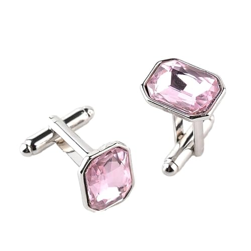 Manschettenknöpfe Herren Rosa, Manschettenknöpfe Herren Manschettenknöpfe Aus Zirkonia Legierung Rosa Zirkonia Manchettenknoepfe Herren 1.2X1.7 CM von Skcess