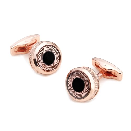 Manschettenknöpfe Herren Roségold, Manschettenknöpfe Herren Runden Legierung Hemd Manschettenknöpfe Herren 27X17X17 MM von Skcess