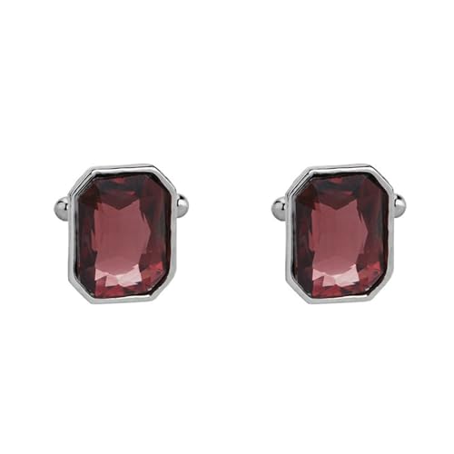 Manschettenknöpfe Rot, Manschettenknöpfe Für Herren Manschettenknöpfe Aus Zirkonia Legierung Rot Zirkonia Herren Manschettenknöpfe 1.2X1.7 CM von Skcess