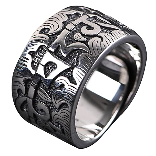 Ring Set Silber 925 Damen, Ring Damen Silber Mantra Geschenke für Damen Frauen Freundin Adjustable von Skcess