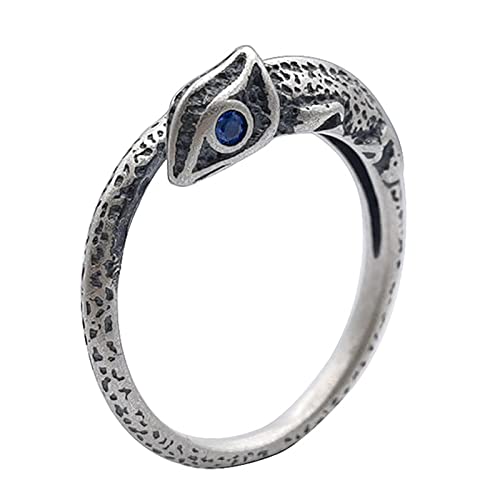 Ring Silber 925, Ring Frauen Silber Eidechsen Zircon Ring Geschenke für Damen Frauen Freundin Adjustable von Skcess
