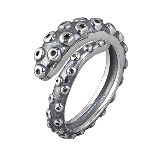 Ring Silber Damen, Damenringe Silber Oktopus Geschenke für Damen Frauen Freundin Adjustable von Skcess