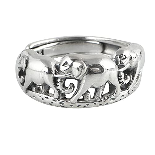 Ringset Damen Sterling Silber, 925 Sterling Silber Verlobungsring Elefant Ring Silber Damen von Skcess