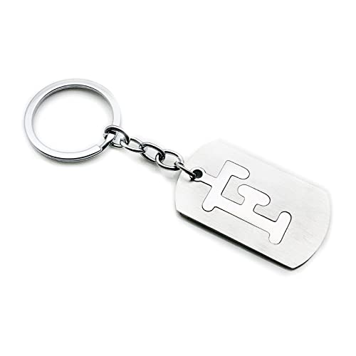 Schlüsselring Groß Edelstahl, Schlüsselanhänger Groß Buchstabe F Schlüsselanhänger Silber 1 Pcs Keychain Schmuck Geschenk von Skcess