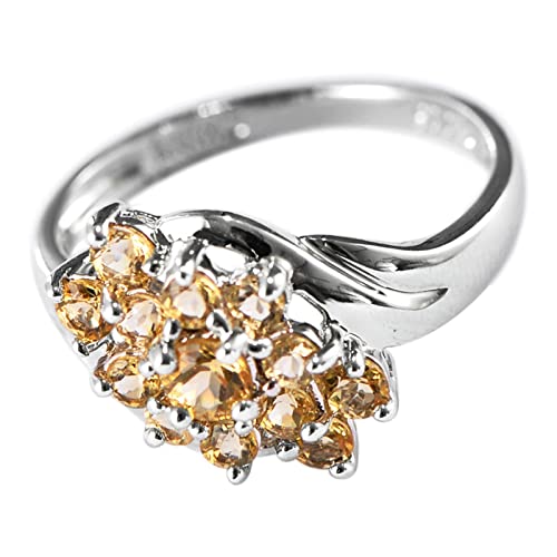 Silberring Breit, Verlobungsring Damen Silber Glitzernder Diamantring Zircon Ring Geschenke für Damen Frauen Freundin Größe 57 (18.1) von Skcess