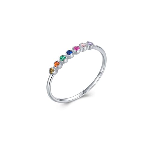 Skcess 14K Weißgold Partner Ringe Zirkonia, Rund Ehering Damen Größe 47 (15.0) von Skcess