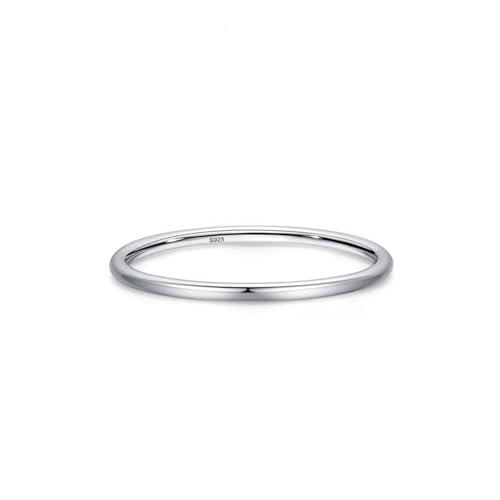 Skcess Damen Ring 925 Sterlingsilber, Ring Damen Ohne Edelstein Glatter Ring Größe 54 (17.2) von Skcess
