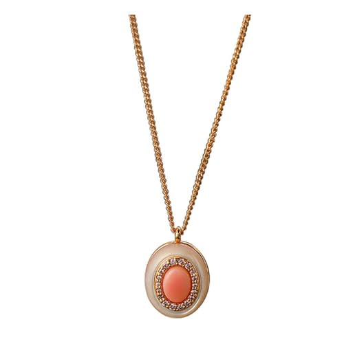 Skcess Damen Schmuck, Vergoldet Damen Halskette Gold Rosa Einfache Muschel Zirkonia Hellviolett Halsketten mit Anhänger 50.5cm Skcess Damen Schmuck, Vergoldet Damen Halskette Gold Rosa Einfache Muschel Zirkonia Hellviolett Halsketten mit Anhänger 50.5cm von Skcess