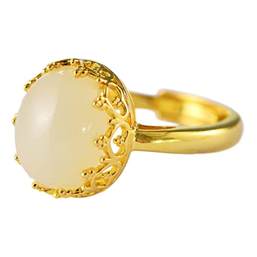 Skcess Engagement Ring Sterlingsilber, Trauringe Gold Oval Geschenke für Damen Frauen Freundin Adjustable von Skcess