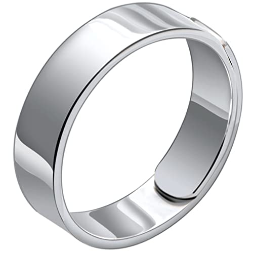 Skcess Herren Ringe, 999 Sterlingsilber Verstellbare Herrenring Glänzend Ringe für Herren von Skcess