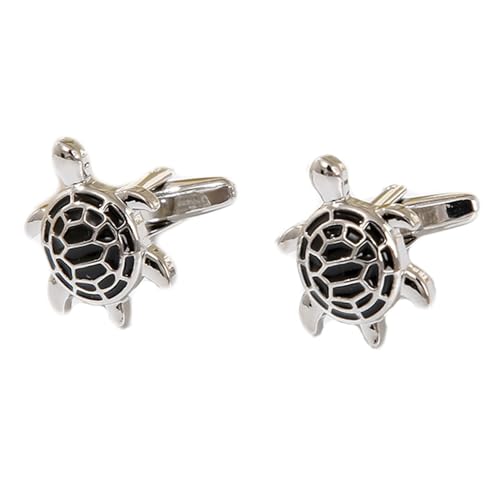 Skcess Manschettenknöpfe Herren Personalisiert Schwarz, Manchettenknoepfe Herren Schildkröten-Emaille Legierung Manschettenknöpfe 1.5X2.2 cm von Skcess
