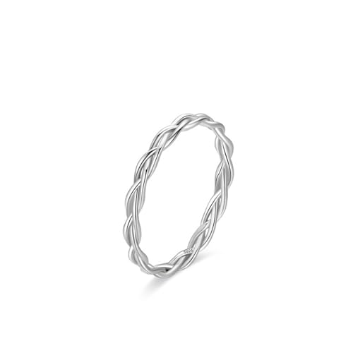 Skcess Ring Damen 925 Sterlingsilber, Fidget Ring Damen Ohne Edelstein Schlichtes Hohlkreuz Größe 57 (18.1) von Skcess