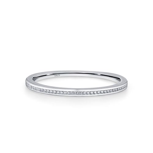 Skcess Ring Mädchen 925 Sterlingsilber, Damen Ringe Ohne Edelstein Glatter Ring mit Punkten Größe 54 (17.2) von Skcess