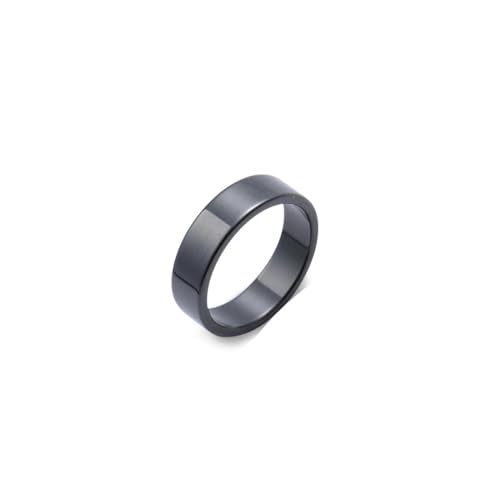 Skcess Ringe Männer, Keramik Herren Ring Schwarz Minimalistischer Keramikring Ringe für Herren Männer Größe 67 (21.3) von Skcess