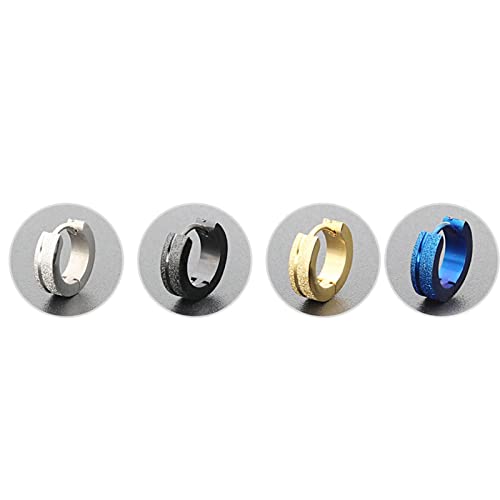 Skcess Statement Ohrringe Damen Mehrfarbig, Creolen Titan Stahl Matter Kreis Mutter Tochter Geschenk von Skcess