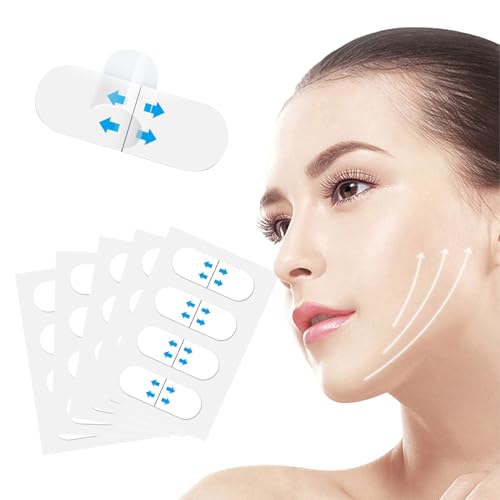 Skeadex 120 Stück Face Lifting Tape, Unsichtbare Face Lift Patch, Face Tape für V-Form Gesicht, Make-up Facelifting Tools von Skeadex