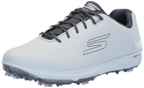 Skechers Go Golf Herren Pro 6 wasserdichter Golfschuh Sneaker, Cremeweiß, 44 EU von Skechers Go Golf