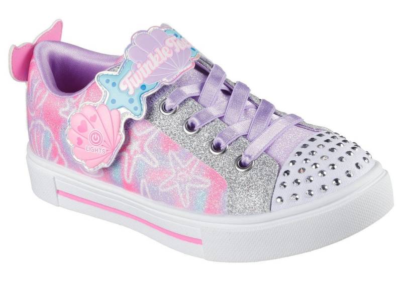 Skechers Kids TWINKLE SPARKS Sneaker, Blink,-Schlupfschuh mit Glitzer+Strass, Größenschablone zum Download von Skechers Kids