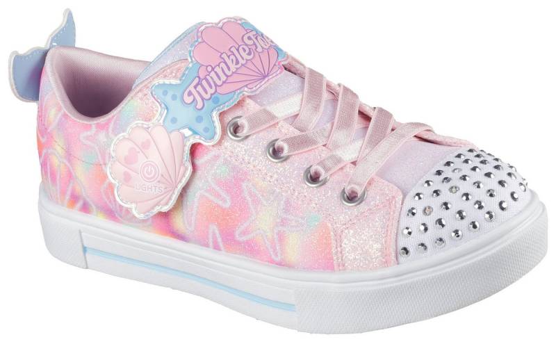 Skechers Kids TWINKLE SPARKS Sneaker, Blink,-Schlupfschuh mit Glitzer+Strass, Größenschablone zum Download von Skechers Kids