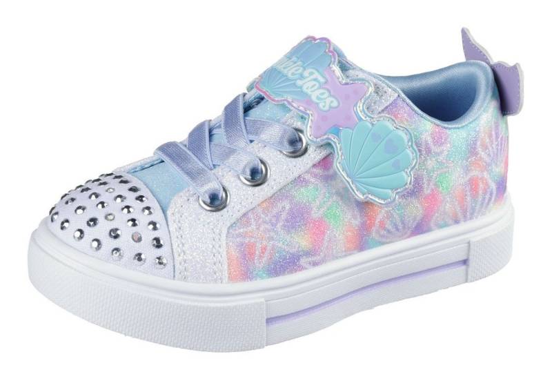 Skechers Kids TWINKLE SPARKS Sneaker, Blink,-Schlupfschuh mit Glitzer+Strass, Größenschablone zum Download von Skechers Kids