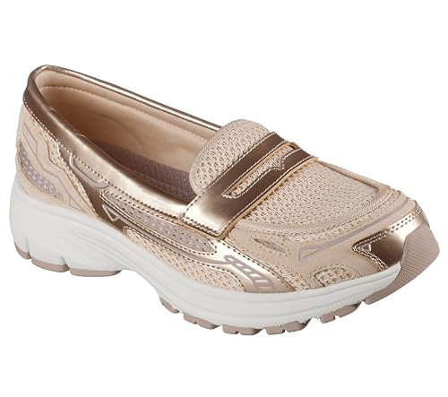 Skechers Modern Comfort Women's Damen VAR-City Collegeschuh (Loafer), Gold, 38.5 EU von Skechers Modern Comfort Women's