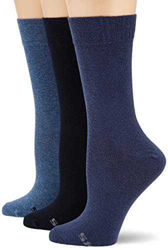 Skechers Socks Damen Sk41009 Socken, Blau (Denim Melange 5500), (Herstellergröße: 39/42) (3er Pack) von Skechers