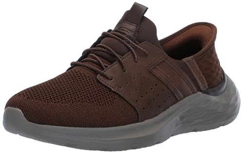 Skechers USA Men's Herren Garner-Newick Hands Free Slip-in Mokassin, Braun, 42 EU X-Weit von Skechers USA Men's