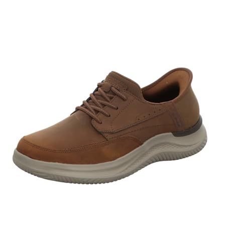 Skechers USA Men's Herren Hasting Rory Sneaker, Dark Brown Synthetic/Leather, 41.5 EU von Skechers USA Men's