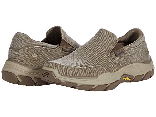 Skechers Herren Respected-Fallston Canvas-Slipper, Taupe, 43 EU von Skechers