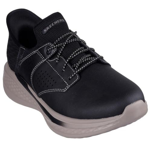 Skechers USA Men's Herren Slade-Macklin Sneaker, Schwarz/Braun, 44 EU von Skechers USA Men's
