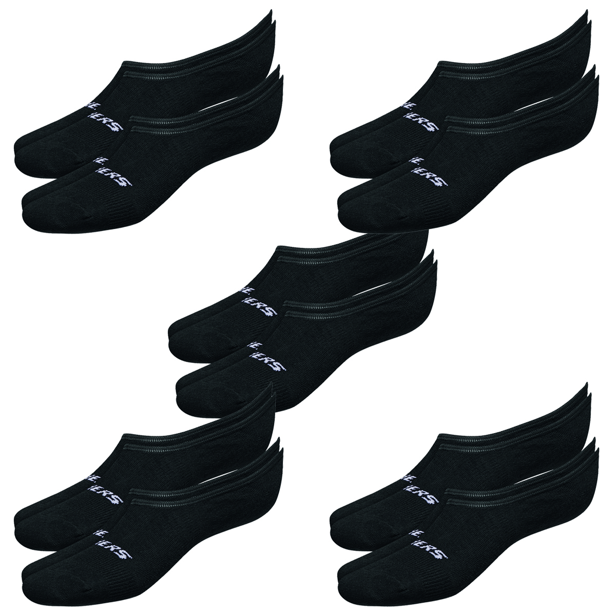 10 Paar Skechers Unisex Footies Mesh Ventilation Socken SK44008 von Skechers